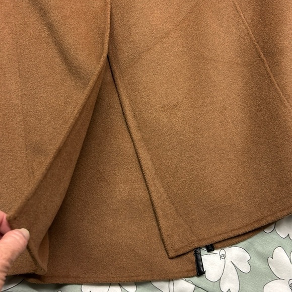 NWOT TAHARI LONG DOUBLE FACE VEGAN TRIM WOOL COAT - Picture 9 of 14